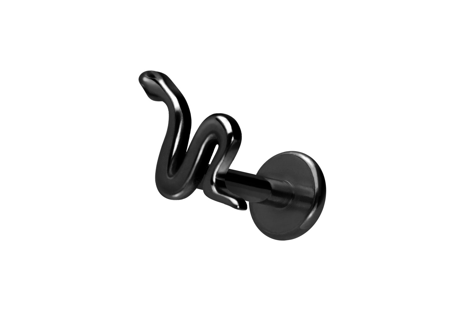 Titan Labret Piercing mit Innengewinde SCHLANGE